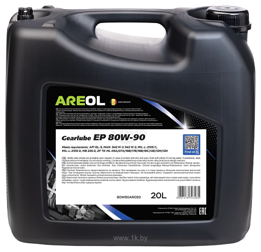 Фотографии Areca Gearlube EP 80W-90 20л