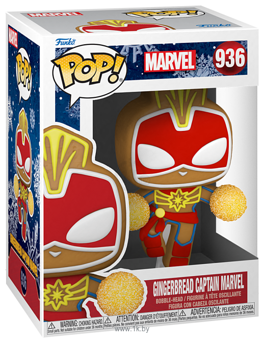 Фотографии Funko POP! Bobble Marvel Holiday Gingerbread Captain Marvel 50661
