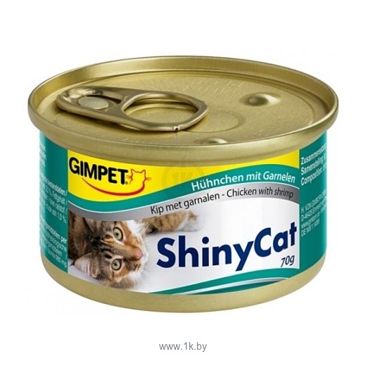 Фотографии GimCat (0.07 кг) 6 шт. ShinyCat с курочкой и креветками