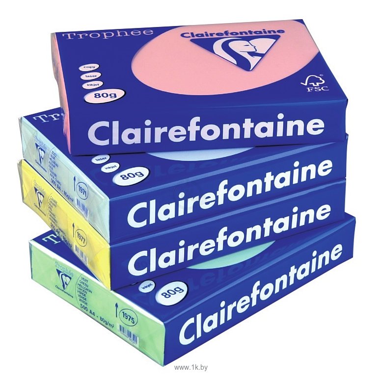Фотографии Clairefontaine Trophee пастель A4 80 г/кв.м 500 л (светло-голубой)