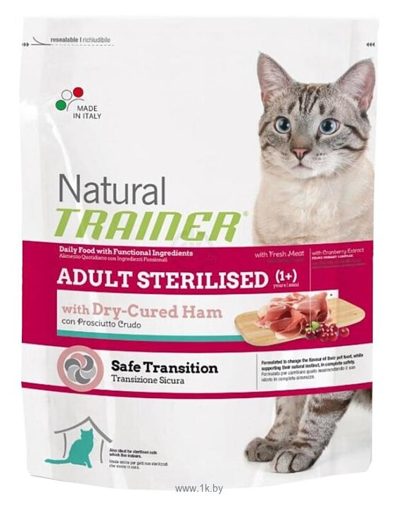 Фотографии TRAINER Natural Adult cat Sterilised Dry-Cured Ham dry (0.3 кг)