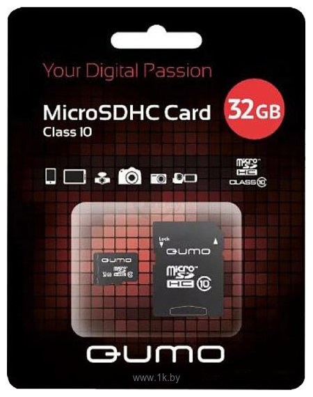 Фотографии QUMO microSDHC QM32GMICSDHC10U3 32GB (с адаптером)