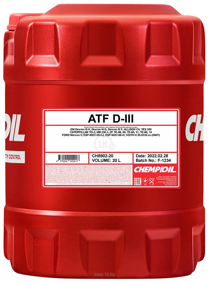 Фотографии Chempioil ATF D-III 20л