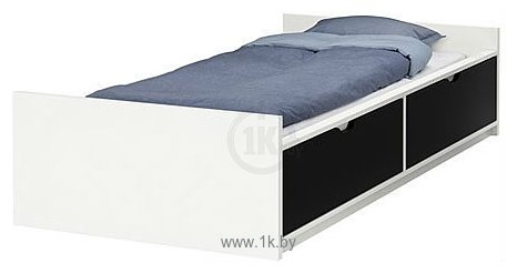 Фотографии Ikea Флакса 207x98 (2 ящика, белый, основание Лурой) (090.319.12)