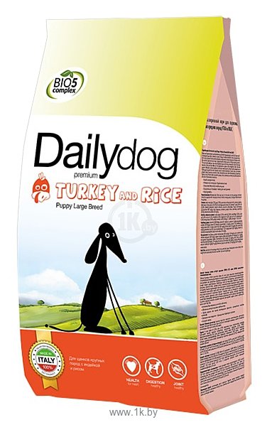 Фотографии Dailydog (12 кг) Puppy Large Breed turkey and rice