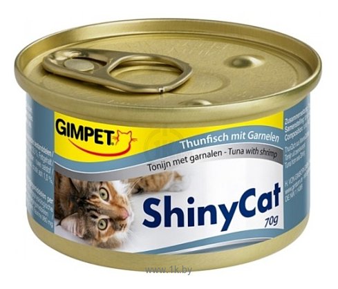 Фотографии GimCat ShinyCat с тунцом и креветками (0.07 кг) 1 шт.