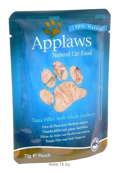 Фотографии Applaws Cat Pouch Tuna Fillet with whole Anchovy (0.07 кг) 1 шт.