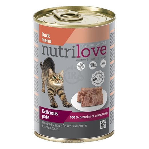 Фотографии Nutrilove (0.4 кг) 1 шт. Cats - Delicious pate - Duck menu