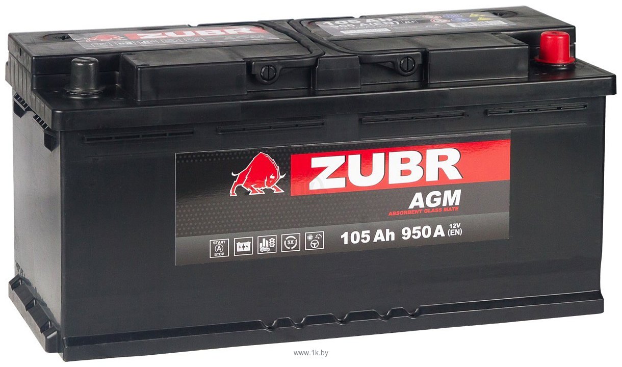 Фотографии Zubr 105 Аh ZUBR AGM 605 02 ZAP R+ (105Ah)