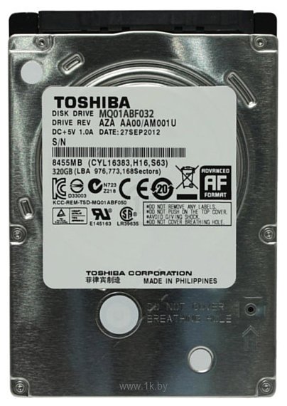 Фотографии Toshiba MQ01ABF 320GB MQ01ABF032