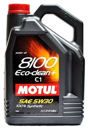 Фотографии Motul 8100 Eco-clean+ 5W30 C1 5л