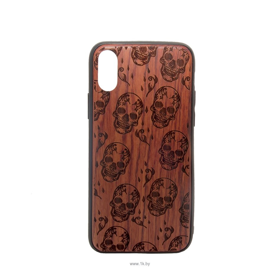 Фотографии Case Wood для Apple iPhone X (палисандр, черепа)