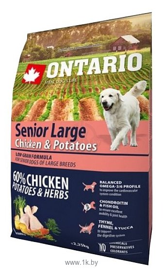 Фотографии Ontario (2.25 кг) Senior Large Chicken & Potatoes
