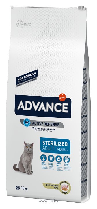 Фотографии Advance (15 кг) Cat Sterilized индейка и ячмень