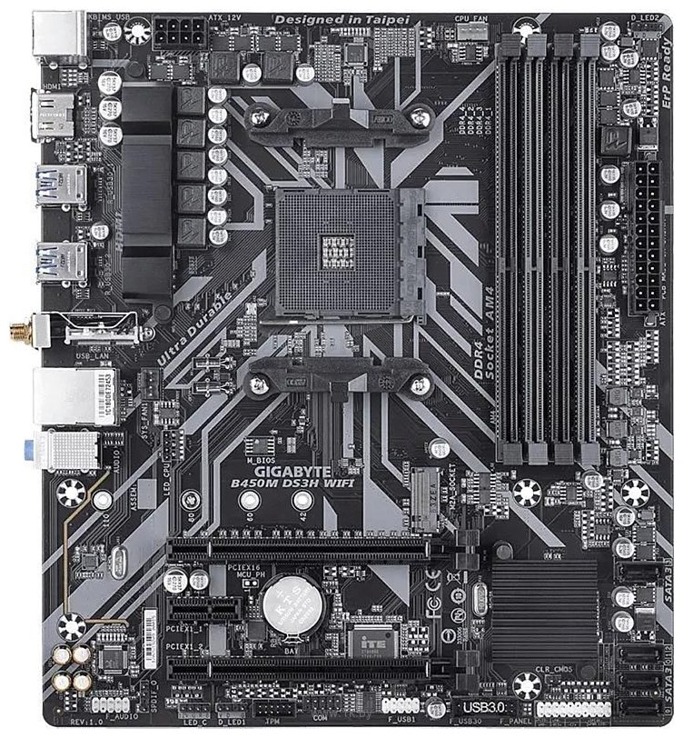 Фотографии GigaByte B450M DS3H WiFi (rev. 1.x)