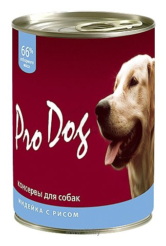 Фотографии Pro Dog Для собак индейка с рисом консервы (0.4 кг) 1 шт.