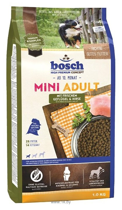 Фотографии Bosch (1 кг) Mini Adult Poultry & Millet