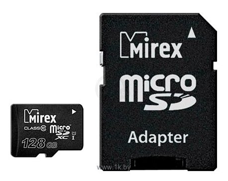 Фотографии Mirex microSDXC Class 10 UHS-I U1 128GB + SD adapter