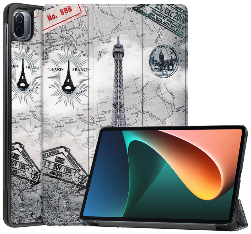 Фотографии JFK Smart Case для Xiaomi Mi Pad 5/Mi Pad 5 Pro (Eiffel tower)