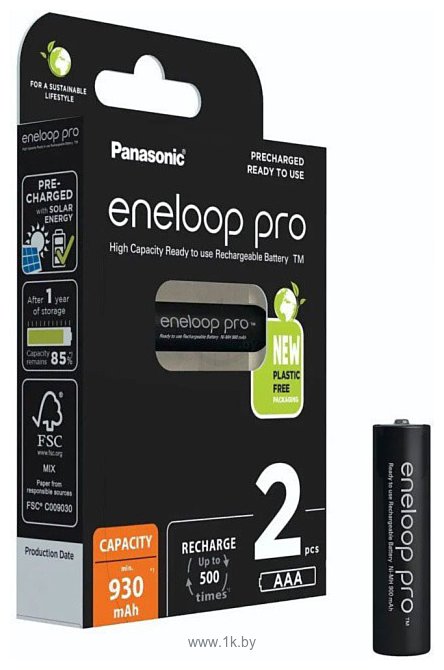 Фотографии Panasonic Eneloop Pro AAA 930 mAh 2BP (BK-4HCDE/2BE)