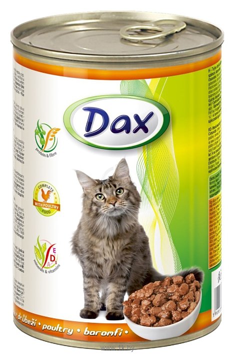 Фотографии DAX Птица для кошек консервы (0.415 кг) 1 шт.