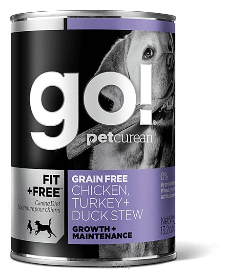 Фотографии GO! (0.4 кг) 1 шт. Fit + Free Grain Free Chicken, Turkey + Duck Stew Recipe canned
