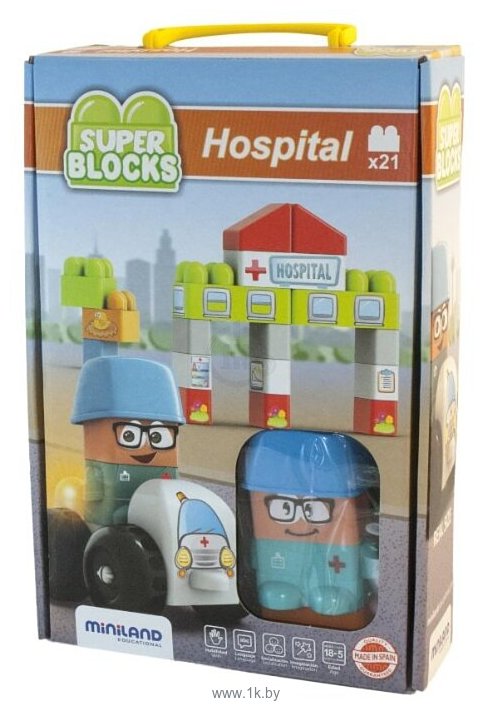 Фотографии Miniland Blocks Super 32351 Больница
