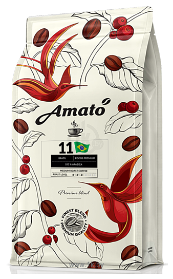Фотографии Amato Brazil Pocos Premium в зернах 1 кг