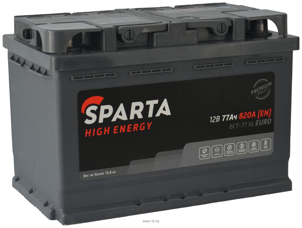 Фотографии Sparta High Energy 6CT-77 VL Euro (77Ah)