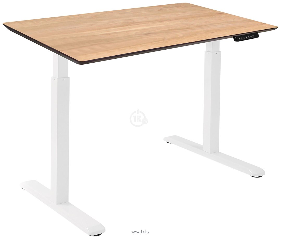 Фотографии ErgoSmart Wooden Electric Desk 1300х750х27 мм (дуб натуральный/белый)