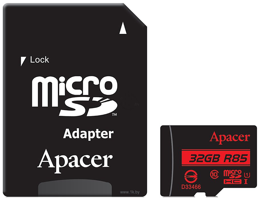 Фотографии Apacer microSDHC AP32GMCSH10U5-R 32GB (с адаптером)