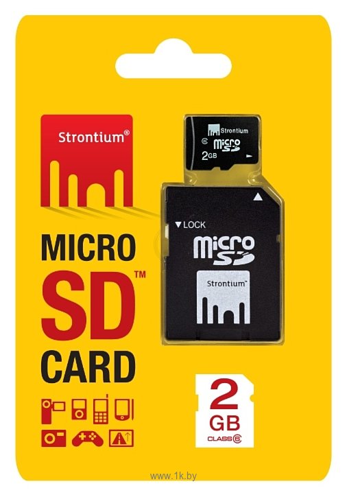 Фотографии Strontium microSD Class 6 2GB + SD adapter