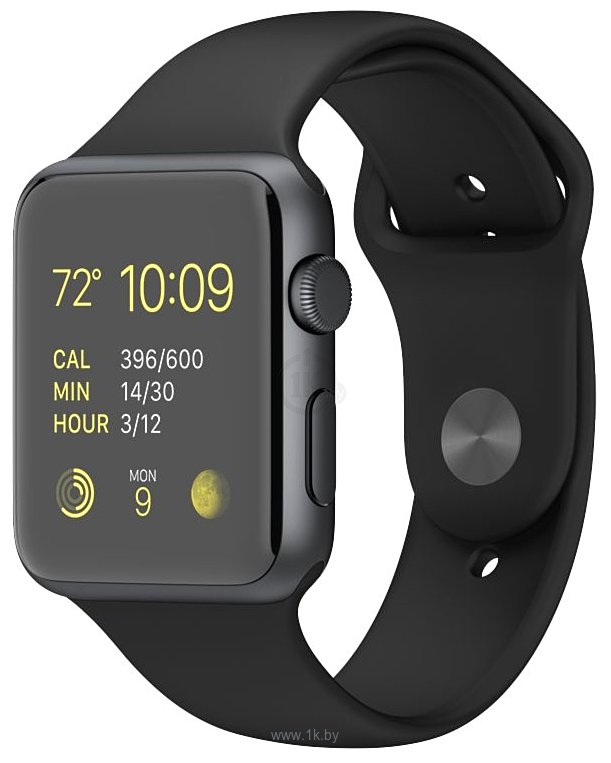 Фотографии Apple Watch Sport 42mm Space Gray with Black Sport Band (MJ3T2)
