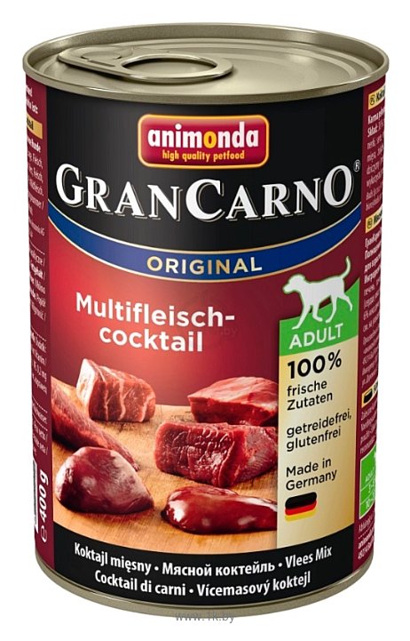 Фотографии Animonda (0.8 кг) 1 шт. GranCarno Original Adult для собак мясной коктейль