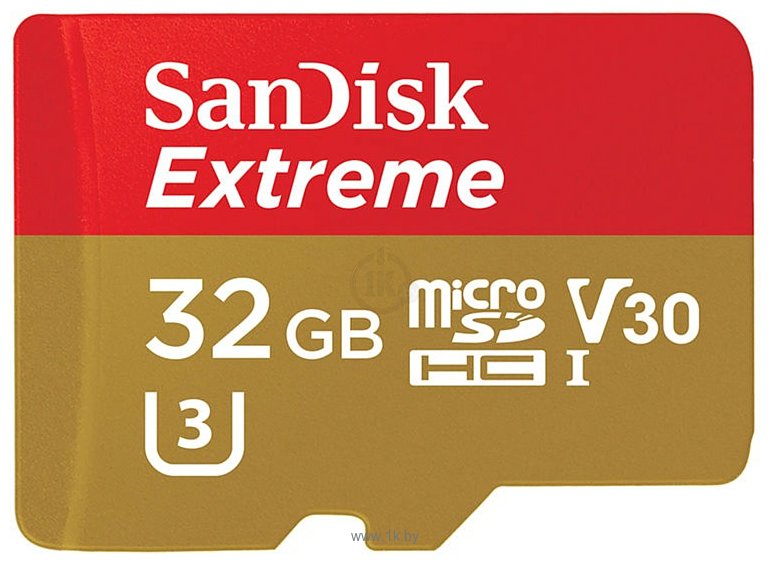 Фотографии Sandisk Extreme microSDHC UHS-I 32GB (SDSQXAF-032G-GN6AA)