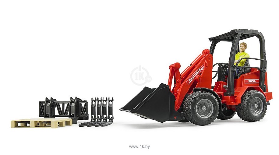 Фотографии Bruder Schaffer Compact loader 2630 with figure and acces 02191