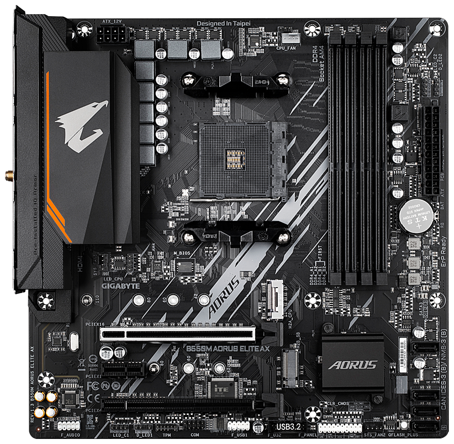 Фотографии GigaByte B550M Aorus Elite AX (rev. 1.3)