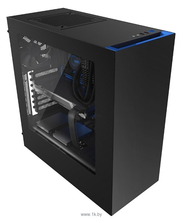 Фотографии NZXT S340 Black/blue