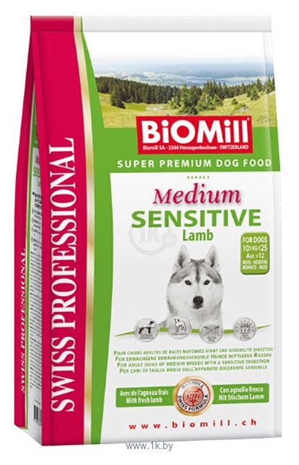 Фотографии Biomill Swiss Professional Medium Sensitive Lamb (12 кг)