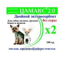 Фотографии Цамакс Двойной энтеросорбент для собак и щенков малых, средних пород без серы (мягкая, пролонгирующая очистка)