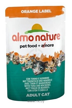 Фотографии Almo Nature Orange Label Adult Cat Tuna and Mackerel (0.07 кг) 12 шт.