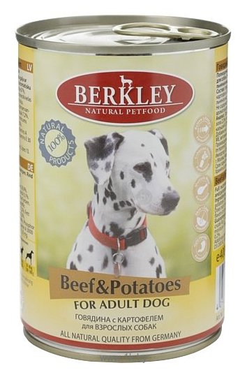 Фотографии Berkley (0.4 кг) 6 шт. Паштет для собак. Говядина с картофелем