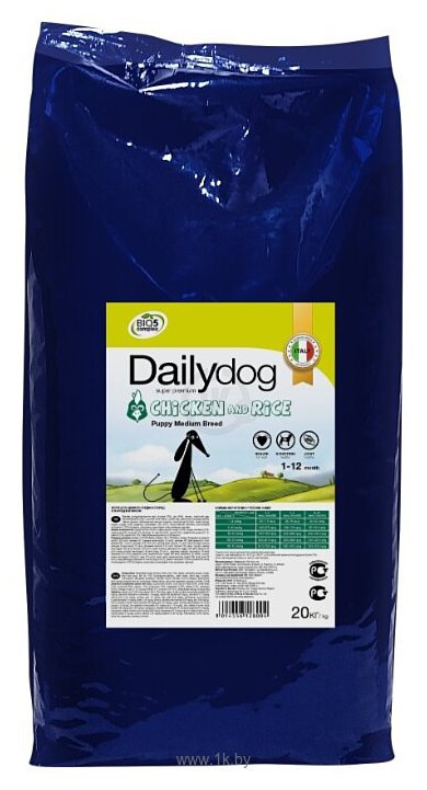 Фотографии Dailydog (20 кг) Puppy Medium Breed Chicken and Rice
