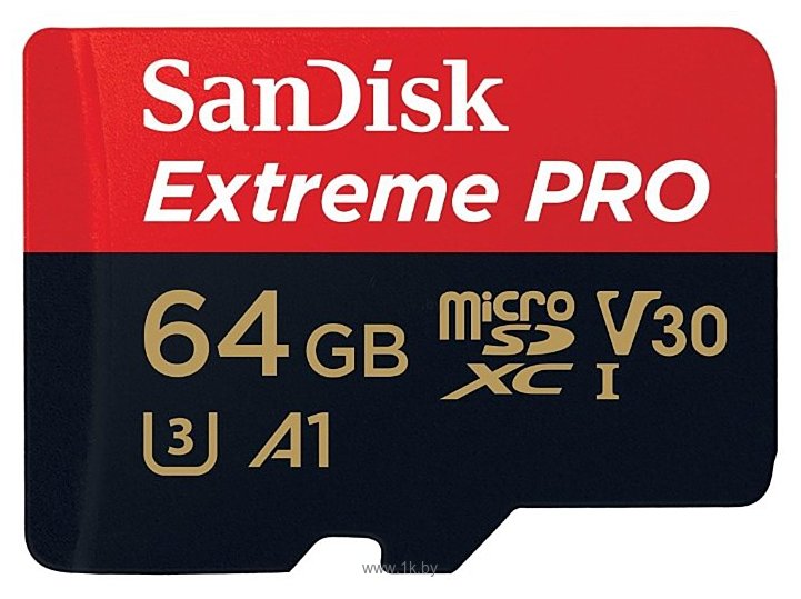 Фотографии SanDisk Extreme Pro microSDXC Class 10 UHS Class 3 V30 A1 100MB/s 64GB + SD adapter