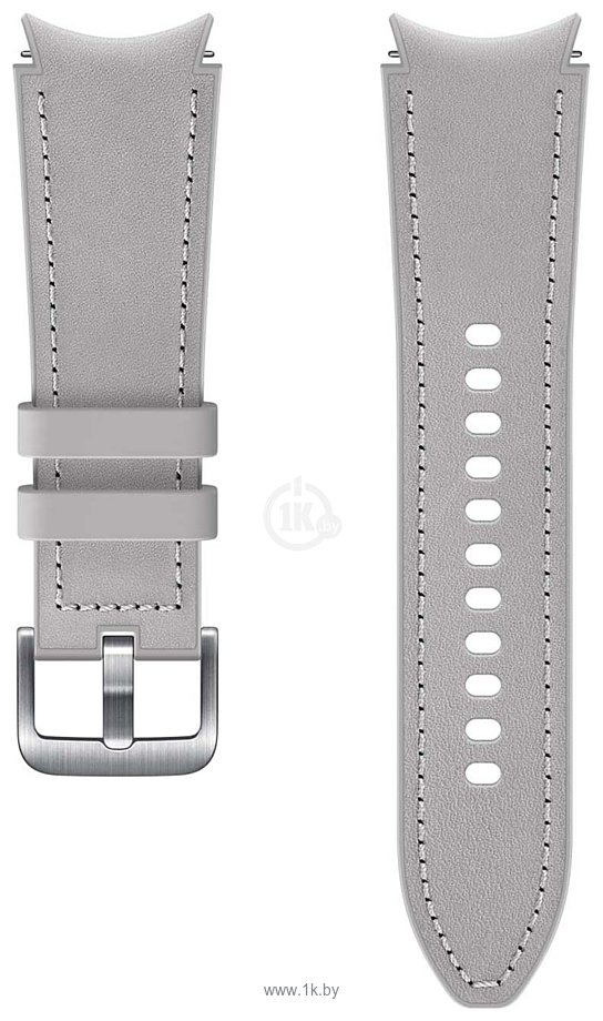 Фотографии Samsung Hybrid Leather для Samsung Galaxy Watch4 (20 мм, S/M, серебро)
