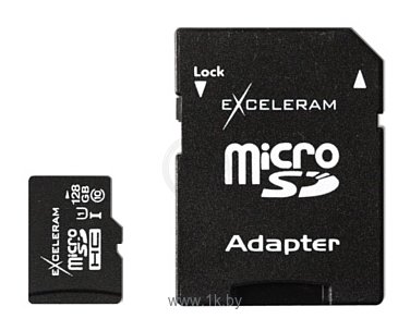 Фотографии Exceleram microSDXC class 10 UHS-I U1 128GB + SD adapter