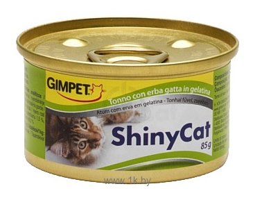 Фотографии GimCat ShinyCat с тунцом и травкой (0.085 кг) 1 шт.