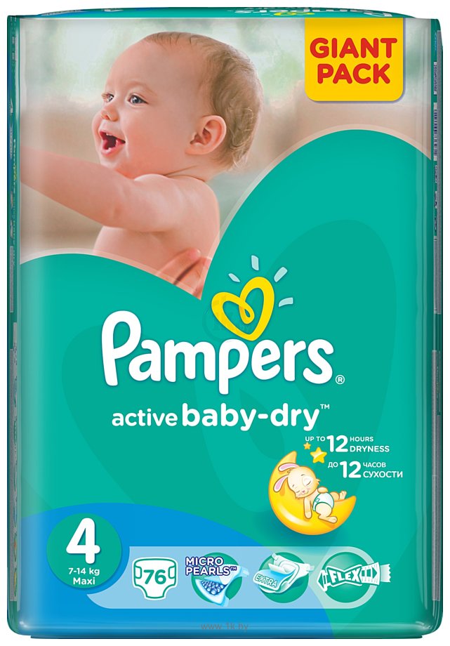 Фотографии Pampers Active Baby-Dry 4 Maxi (76 шт.)