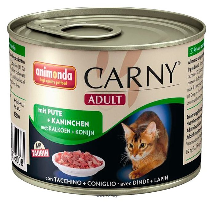 Фотографии Animonda Carny Adult для кошек с индейкой и кроликом (0.2 кг) 6 шт.