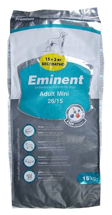 Фотографии Eminent (15 кг) Adult Mini 26/15 для взрослых собак мелких и карликовых пород